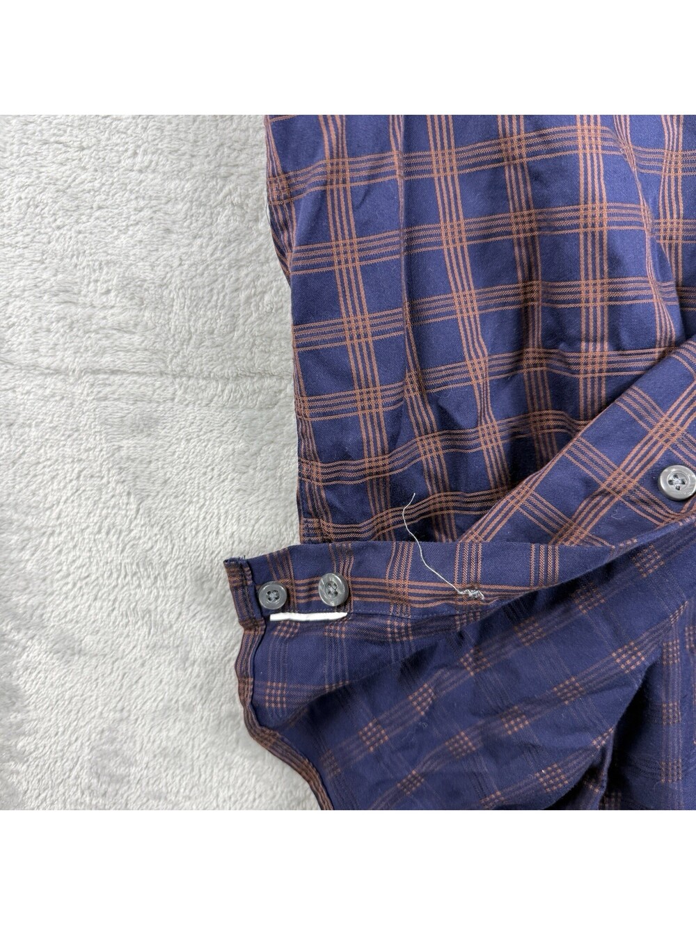 Proper Cloth Men Button Down Dress Shirt Plaid 17.5 Pure Cotton 100 2 Ply Office - Picture 9 of 10